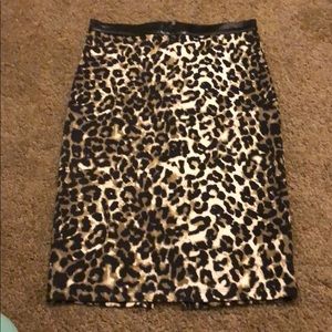 Bebe Leopard skirt